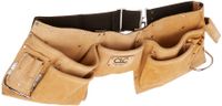CLC Custom Leathercraft I427X Heavy Duty Contractor-Grade Suede Leather Work Apron, 2 Steel Hammer Loops, 12 Pockets