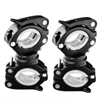 Vonpri [2 Pack] Flashlight Holder, Mount Bicycle Mounting Bracket Flashlight Holder Torch Clip 360º Rotation (White)