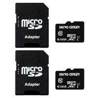 Micro Center 128GB microSDXC Class 10 Flash Memory Card with Adapter Twin Pack