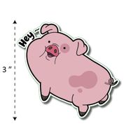 (TK-180) Gravity Falls | Waddles - Waterproof Vinyl Sticker for Laptops Tablets Cars Motocycles Bicycle Skateboard Luggage Or Any Flat Surface (3")