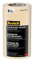 Scotch Painter's Tape, Browns 3M 2020-1A-CP 2020-24A-CP Masking Tape, 9 Rolls-0.94 Inch x 60.1 Yards, 0.94" Width