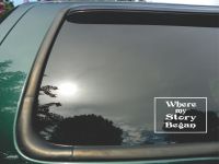 Wyoming State- Where My Story Began- Die Cut White Vinyl Window Decal/sticker for Car/ Truck/ Laptop 4"x6"
