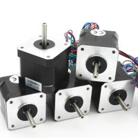 5Pcs Nema 17 Stepper Motor 40mm 64oz-in 45Ncm 1.7A 1.8 degree 2 phase with 1M 4-pin Cable & Connector Bipolar 42 stepping motor for 3D Printer Hobby CNC Router Machine 17HS4401J