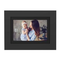 PhotoShare Friends and Family Smart Frame 8" Digital Photo Frame, Send Pics from Phone to Frame, Wi-Fi, 8 GB, Holds Over 5,000 Photos, HD, 1080P, Black/White Mattes, iOS, Android