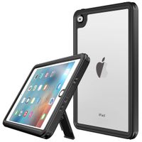 Vapesoon iPad Mini 4 Waterproof Case,Waterproof Shockproof Snowproof Clear Case with Adjustable Tablet Stand Compatible iPad Mini 4 Black-/Clear (7.9 inch)