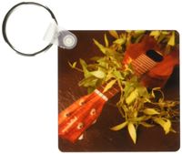 3dRose Ukulele, Hawaii - US12 DPB2181 - Douglas Peebles - Key Chains, 2.25 x 4.5 inches, set of 2 (kc_89789_1)