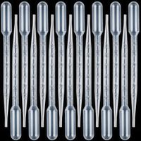 Teenitor 3ML Pipettes, Plastic Dropper Essential Oil Transfer Pipettes Disposable Liquid Eye Dropper for Lab Science Multi- Purpose Makeup Tool, 15Pcs