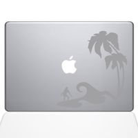The Decal Guru Surfer Paradise Decal Vinyl Sticker, 13" MacBook Air, Silver (1450-MAC-13A-S)