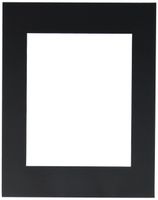 PA Framing, Extra Thick Single Mat, 11 x 14 inches Frame for 8 x 10 inches Photo Art Size - Black Core/Black