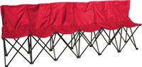 Trademark Innovations Portable Sports Bench With Back - Sits 6 People - (Red)