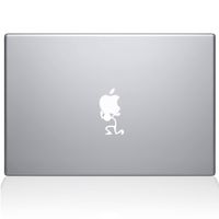 The Decal Guru 1009-MAC-15P-W Atlas Stick Figure Vinyl Sticker, 15" Macbook Pro (2015 & older), White