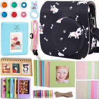 Case & Accessories Compatible with Fujifilm Instax Mini 9 8 8+ Instant Polaroid Film Camera, Bundle Pack Include Albums, Filters, Shoulder Strap&Other Accessories [Doggie,9 Items Kit] by SAIKA