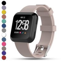 Ysang for Fitbit Versa Strap, Classic Adjustable Replacement Soft Silicone Sport Wristband Strap for Fitbit Versa Smartwatch, Large/Small
