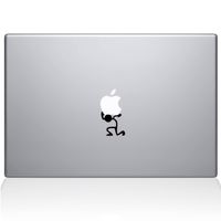 The Decal Guru 1009-MAC-11A-BLA Atlas Stick Figure Vinyl Sticker, 11" Macbook Air, Black