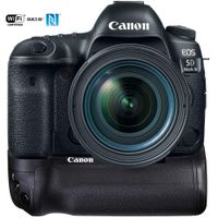 Canon 1483C018 EOS 5D Mark IV 30.4 MP Full Frame CMOS DSLR Camera with EF 24-70mm f/4L is USM Lens Bundle BG-E20 Battery Grip