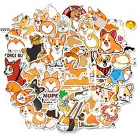 VSCO Girls Stickers Hydro Flask Waterproof Skateboard Stickers for Water Bottle DIY Xmas Decoration Laptop Decals Gift Card Luggage Car Bicycle Music Film Guitar Travel Case Corgi Dog 50Pack
