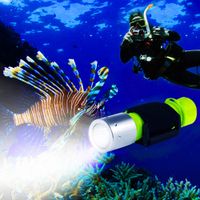 BlueFire 1100 Lumen CREE XM-L2 Scuba Diving Flashlight Waterproof Diving Torch Submarine Diving Safety Lights Underwater Dive Light (Yellow)