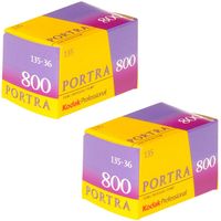 Pack of 2 Kodak 145 1855 Professional Portra 800 Color Negative Film (ISO 800) 35mm 36 Exposures