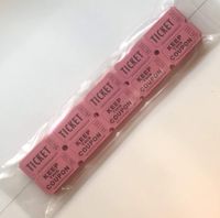 fb 100 Pink Colored Raffle Tickets Double Roll 50/50 Carnival Fair Split The Pot One Hundred Consecutively Numbered Fundraiser Festival Event Party Door Prize Drawing Perforated Stubs by C K