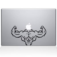 The Decal Guru Body Builder Decal Vinyl Sticker, 15" MacBook Pro (2015 & Older Models), Black (2323-MAC-15P-BLA)