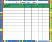 Chore Chart - Plaid: For Children, Toddlers, Teens, Kids, Boys, Girls, 50 pages Notepad, Tear-Off Sheets