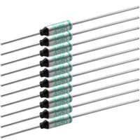 TOTOT 10pcs SF240E-240 Degree Metal Thermal Cutoffs Thermal Fuse 10A 250V for Motor Transformer Electric Industrial Home Appliance