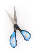 Charles Leonard Stainless Steel Scissors with Molded Plastic Handle, 8-Inch Straight, Blue, 12-Pack (80800)