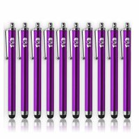 TCD Universal Pack of 10 [Purple] Premium Thick Stylus Pen Pack [Compatible with All Touch Screen Devices]