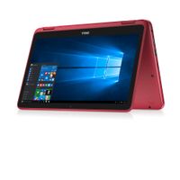 Lastest_Dell_Inspiron Premium 11.6" Touchscreen 2-in-1 Laptop with AMD A9 Processor,4GB DDR4 RAM, Bluetooth, AMD Radeon R5 Graphics, 500GB Hard Drive, Windows 10 (Red)