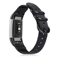 Fintie Band for Fitbit Charge 2, Soft Woven Nylon Sport Replacement Strap Wrist Bands for Fitbit Charge 2 HR Smart Fitness Tracker, Black