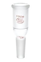 Wilmad-LabGlass LG-1200-112 Reducing/Enlarging Adapter, Standard Taper 24/40 Top Outer, Standard Taper 19/38 Bottom Inner