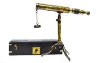 Antique Telescope Vintage Look Nautical Brass with Tripod Table Stand 12 Inch High Magnification - W. Ottway & Co London 1915 | Home Decor, Gift |