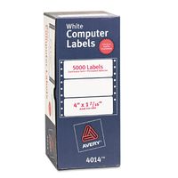 Avery 4014 Dot Matrix Mailing Labels, 1 Across, 1 7/16 x 4, White (Box of 5000)