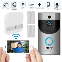 WiFi 720P Video Doorbell Camera,Waterproof IP65 Wireless Doorbell with Cloud Storage and Security Camera with Chime and Battery, Two-Way Talk, PIR Motion Detection, Night Vision