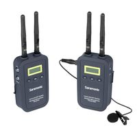 Saramonic Vmiclink5 Hi-Fi 5.8GHz 3-Channel Wireless Lavalier Microphone System with Transmitter & Receiver for DSLR Cameras Camcorder TV Gathering Professional Interview Speech Micro Film Video