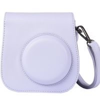 Protective & Portable Case Compatible with Fujifilm Instax Mini 9 8 8+ Instant Polaroid Film Camera with Accessory Pocket and Adjustable Strap - Smokey White by SAIKA