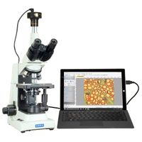 OMAX 40X-2000X LED Plan Advanced Trinocular Compound Microscope+5.0MP Camera