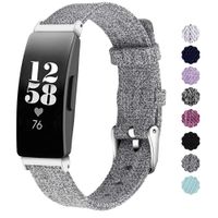 NANW Compatible with Fitbit Inspire HR Bands/Inspire Bands, Woven Fabric Breathable Replacement Wristband Strap Accessories Women Men Small Large