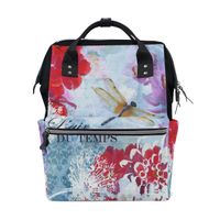 Travel Backpack Large Capacity Dot Butterfly Shoulder Diaper Bag Women