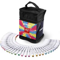 42-Pack Permanent Alcohol Markers with Storage gift box, Ink Made in Japan. SPREEY Double Tipped Sketch Markers for beginners, students and hobby artists for Sketching, Adult Coloring and Illustration