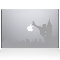 The Decal Guru 2071-MAC-12M-S King Kong City Skyline Decal Vinyl Sticker, Silver, 12" MacBook