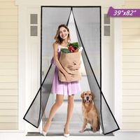 Cyttengo Magnetic Screen Door with Super Tight Self Closing Magnetic Seal and Durable Polyester Mesh,Full Frame Hook & Loop Fits Door Size up to 39"W x 82"H,Screen Doors with Magnets