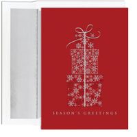 Great Papers! Holiday Greeting Card, Stacked Presents, 16 Cards/Foil-Lined Envelopes, 5.625" x 7.875" (875700)