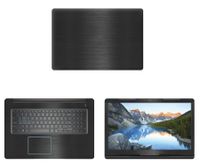 decalrus - Protective Decal for Dell G3 17 3779 (17.3" Screen) Laptop Black Texture Brushed Aluminum Skin case Cover wrap BAdellG317_3779Back