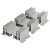 3 Pcs Aluminum Alloy Heat Sink 20A-100A for Solid State Relay SSR Radiator Temperature Control Module 125mm x 50mm x 70mm
