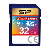 Silicon Power 32GB SDHC R85MB/s C10 UHS-1 Elite Memory Card (SP032GBSDHAU1V10)