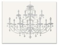 Pierre Belvedere Chandelier Guest Book, White with Foil Accents (7708510)