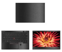 Decalrus - Protective Decal for Lenovo ThinkPad X1 Carbon (6th Gen.) (14" Screen) Laptop Dark Grey Texture Brushed Aluminum Skin case Cover wrap BAlenovoTnkpadX1carbon6Dark Grey