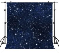 Sensfun 8X8ft Night Starry Sky Photography Backdrop Shiny Galaxy Stars Wedding Photo Studio Booth Background Outer Space Kids Birthday Baby Shower Party Decoration Banner