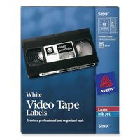 Avery Laser Video Tape Cassette Labels Face and Spine